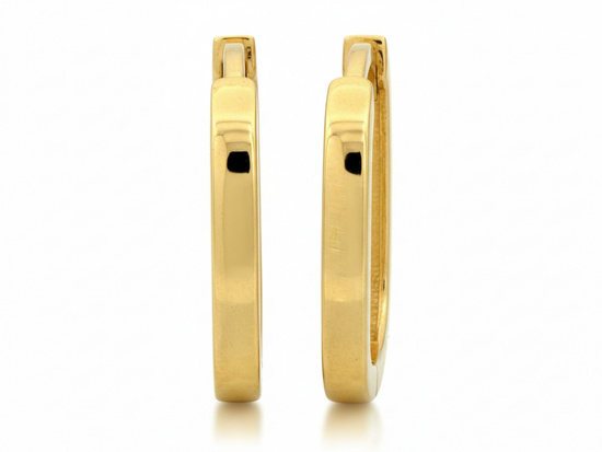 Kolczyki złote angielskie koła kwadratowe