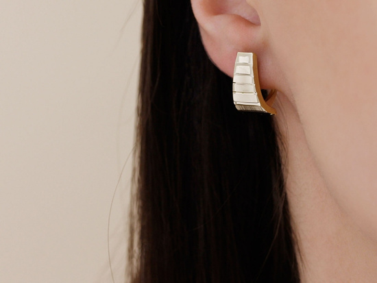 Kolczyki złote diamentowane