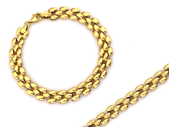 Bransoletka złota szeroka okazała