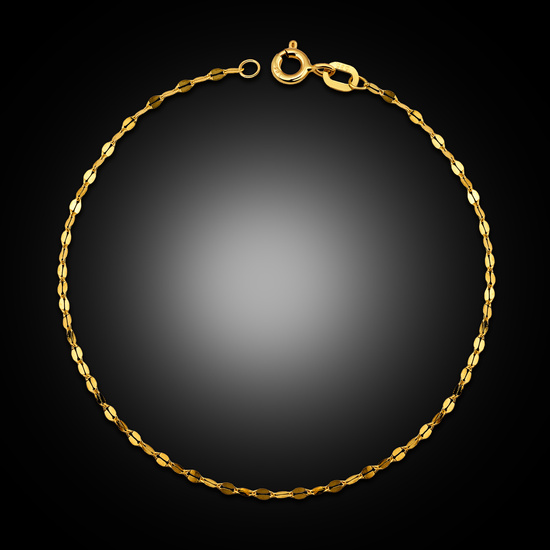 Złota bransoletka 585 blaszkowa, finezyjna