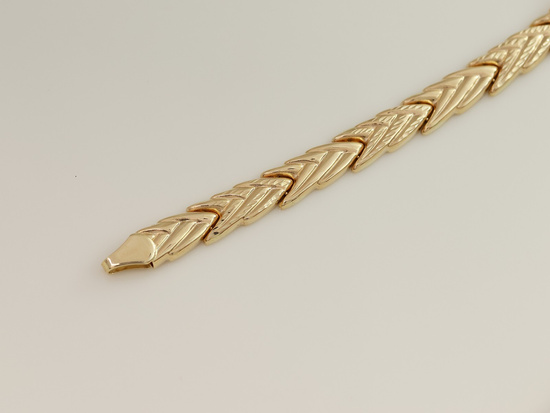 Bransoletka złota elementowa