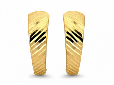 Kolczyki złote angielskie błyszczące bez kamieni