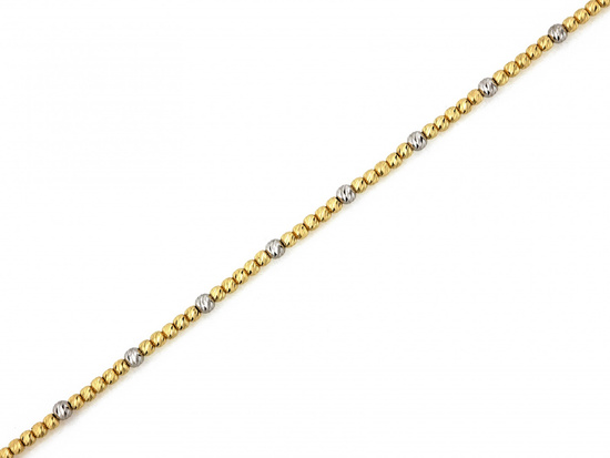 Bransoletka złota kulkami diamentowana