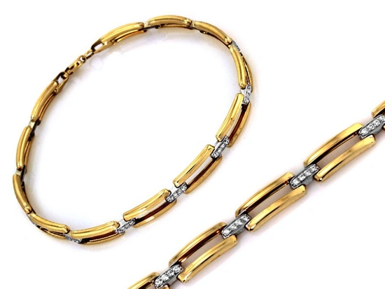 Bransoletka złota geometryczne elementy