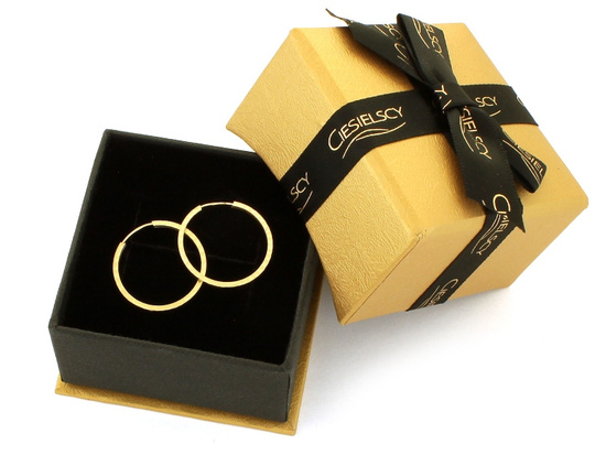 Delikatne złote kolczyki koła 22mm