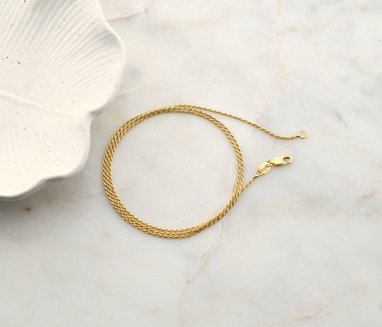 Złoty łańcuszek 585 korda, kordel