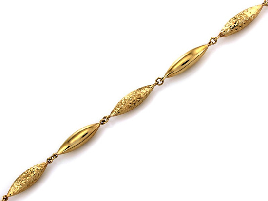 Bransoletka z podłużnych pustych elementów