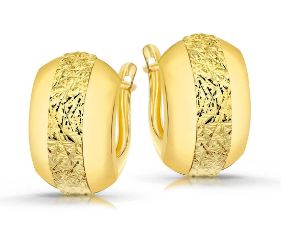 Złote kolczyki 585 diamentowane - klasyczne