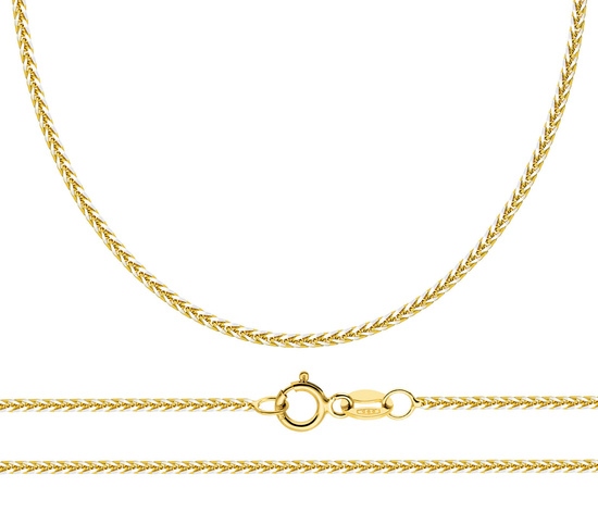 Złoty łańcuszek 585 lisi ogon