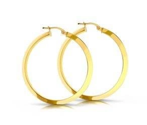 Złote kolczyki koła 333 - 40 mm
