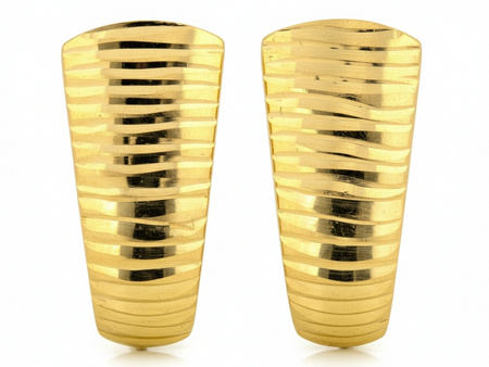 Kolczyki złote angielskie frezowane