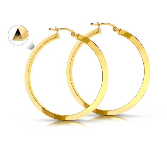 Złote kolczyki koła 333 - 40 mm