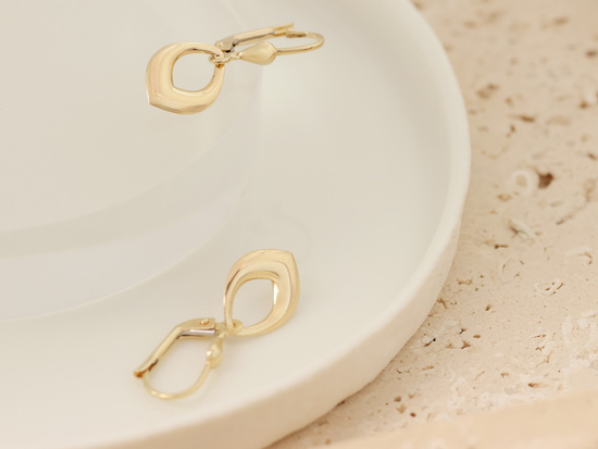 Kolczyki złote wiszące subtelne angielskie