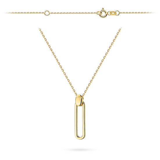 Złoty naszyjnik 585 z nowoczesnym ogniwem