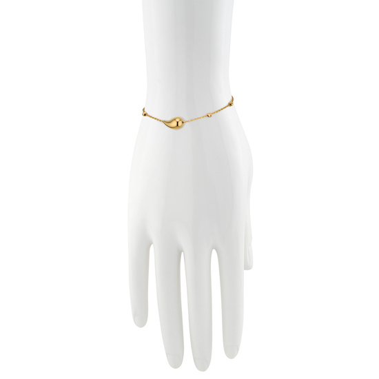 Złota bransoletka 375 nowoczesna kropla 