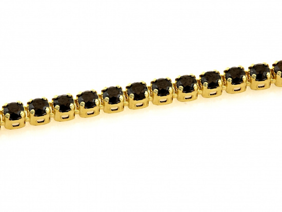 Bransoletka złota z czarnymi cyrkoniami