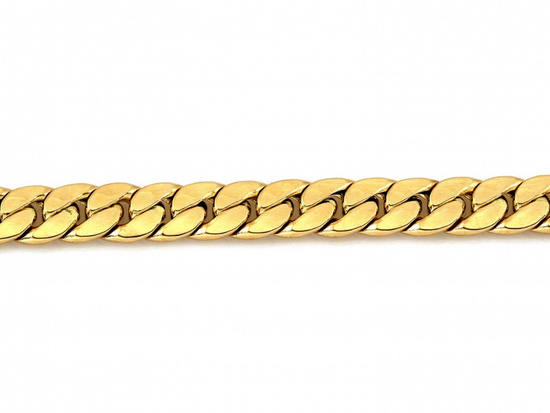 Złota bransoletka gruby splot łańcuszkowa