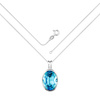 Naszyjnik srebrny 925 Swarovski - elipsa