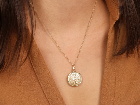 Medalik złoty szkaplerz dwustronny