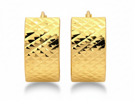 Kolczyki złote angielskie błyszczące