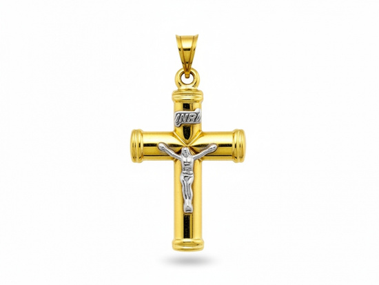 Złoty męski krzyżyk