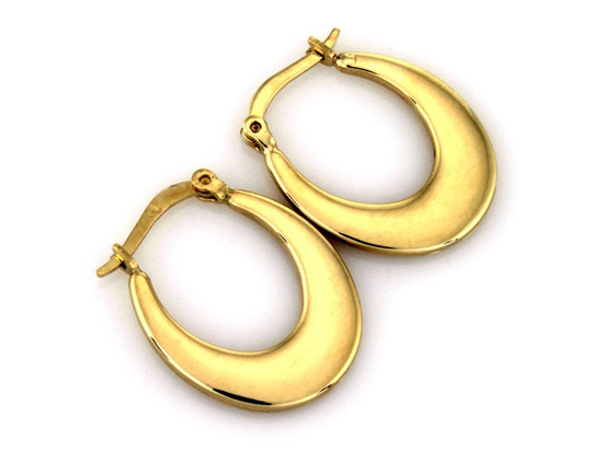 Owalne kolczyki na angielskim zapięciu