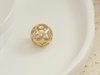 Ażurowa złota kulka charms do bransoletki beads
