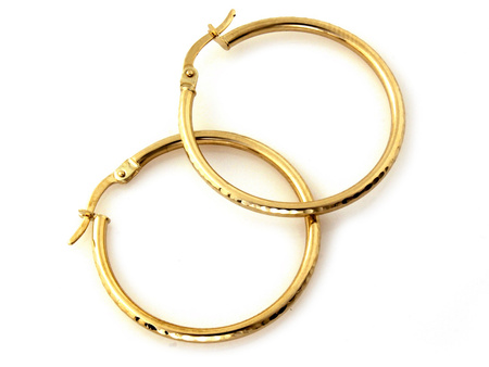 Kolczyki złote 31mm idealne na prezent