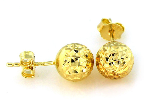 Kolczyki kulki  kule na sztyfcie