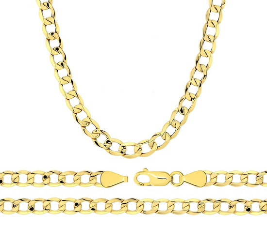 Złoty łańcuszek 585 pancerka - 50 cm