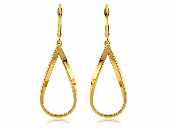 Kolczyki złote sztywne wiszące