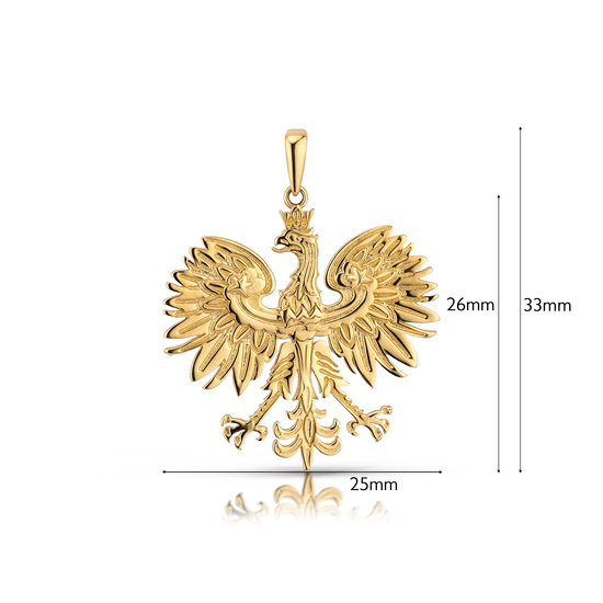 Złota zawieszka 585 patriotyczna - orzeł z koroną