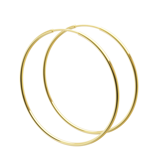 Złote kolczyki 585 koła 40 mm, szarniry