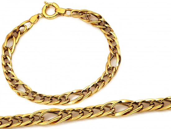 Bransoletka złota gruby łańcuch duże ogniwa