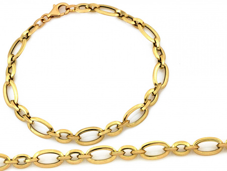 Złota bransoletka z owalnych ogniw do każdej stylizacji