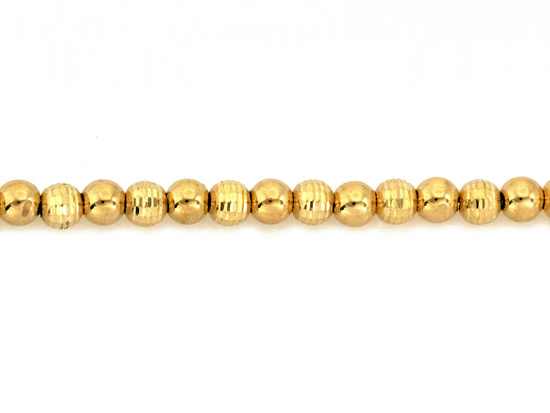 Bransoletka złota z błyszczących kulek