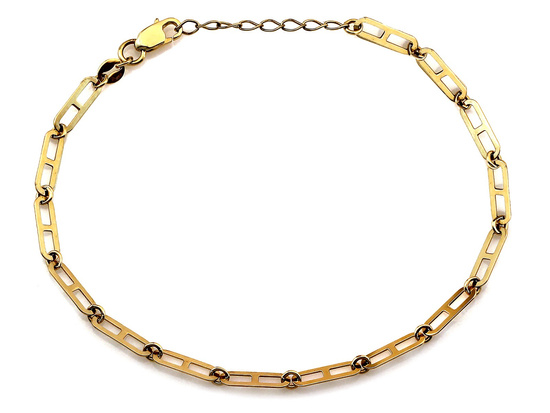 Modna złota bransoletka z dużych ogniw