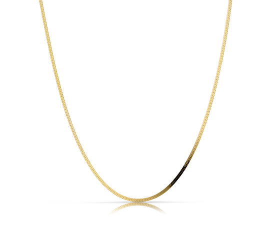 Złoty łańcuszek 585 taśma, żmijka