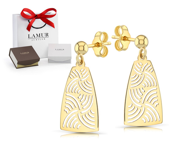 Złote kolczyki 585 - wiszące