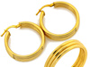 Kolczyki złote potrójne koła 27mm