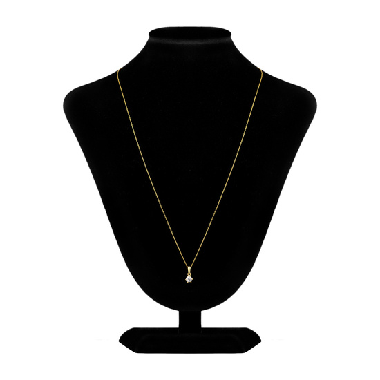 Złoty naszyjnik 585 - klasyczny z cyrkonią