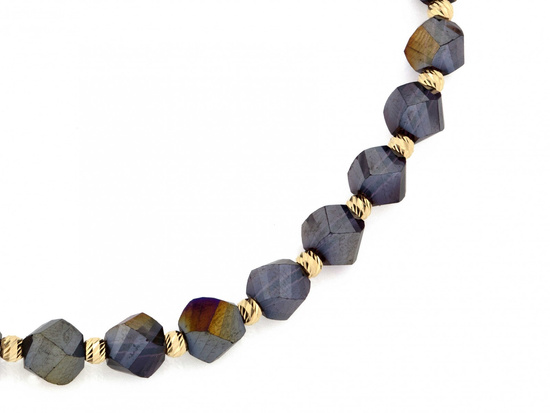 Bransoletka złota sznurkowa kolorowe kamienie i złote kuleczki