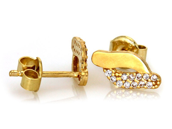 Kolczyki sztyfty z cyrkoniami