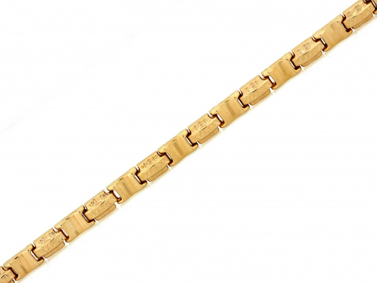 Bransoletka złota z ruchomych prostokątnych elementów