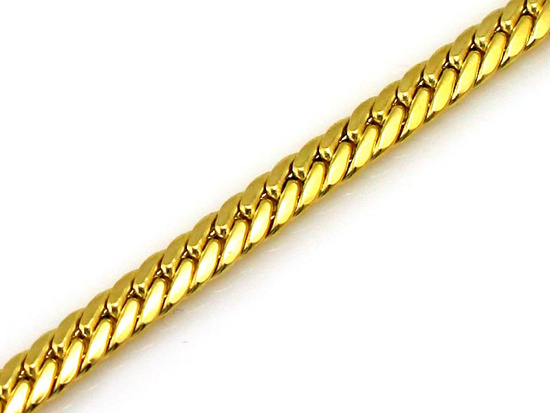 Złota bransoletka łańcuszkowa błyszcząca