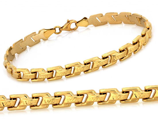 Złota bransoletka ze składanych elementów na każdą okazję