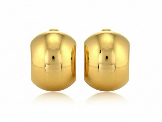 Błyszczące złote kolczyki na angielskim zapięciu