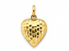 Zawieszka złota dmuchane serce błyszczące
