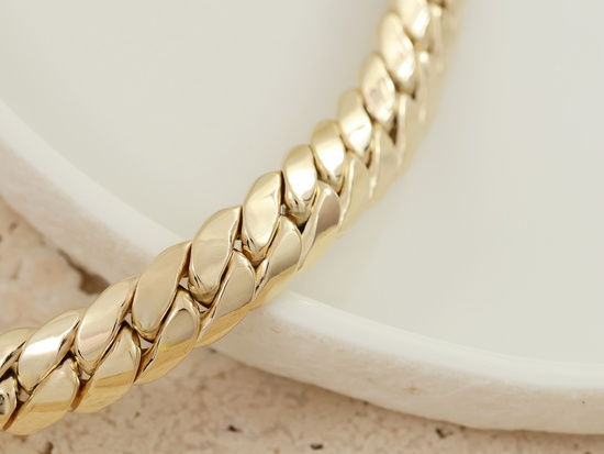 Gruba złota bransoletka unisex