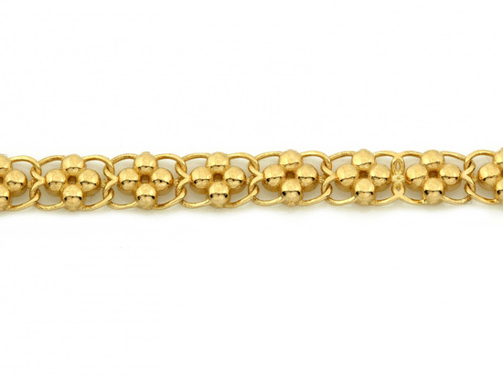 Bransoletka złota ażurowa taśma